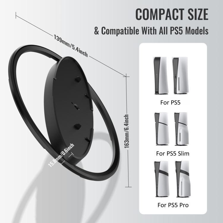 Soporte vertical de escritorio para consola de juegos PS5/PS5 Slim/PS5 Pro, base antideslizante
