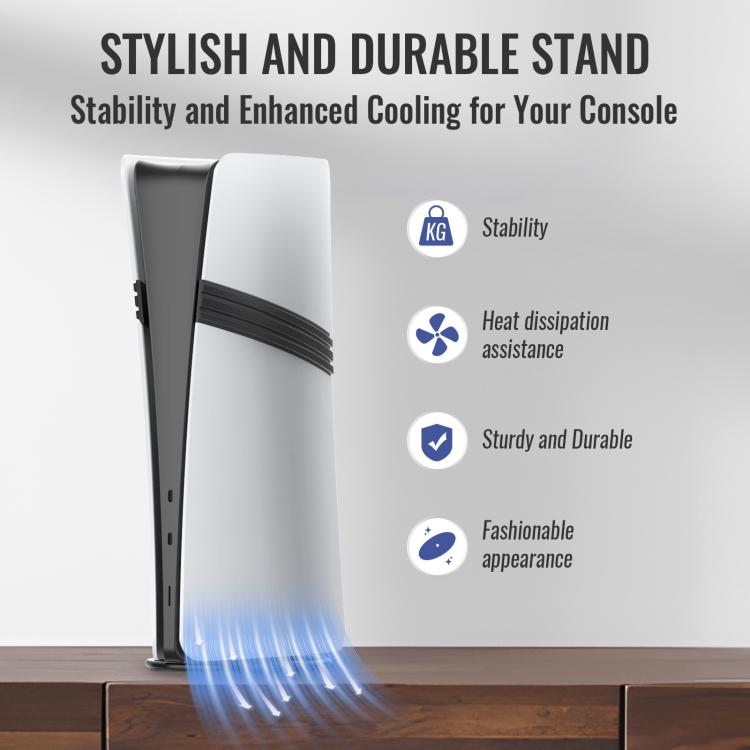 Soporte vertical de escritorio para consola de juegos PS5/PS5 Slim/PS5 Pro, base antideslizante