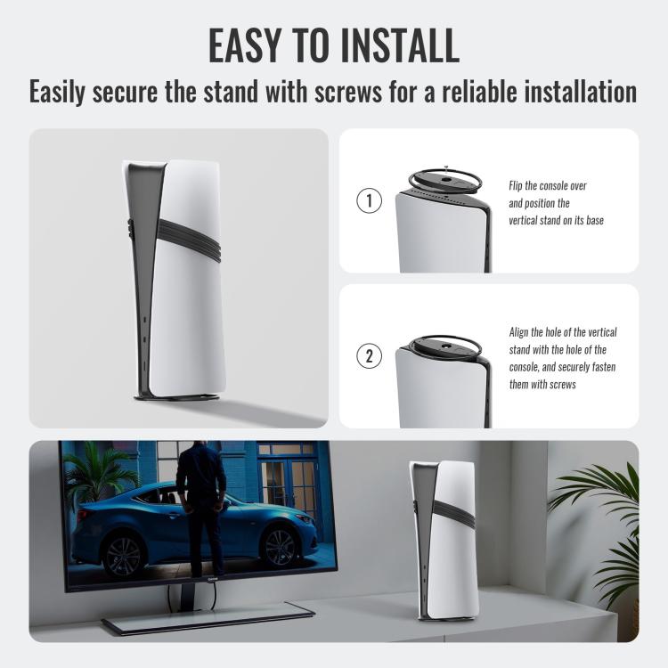 Soporte vertical de escritorio para consola de juegos PS5/PS5 Slim/PS5 Pro, base antideslizante