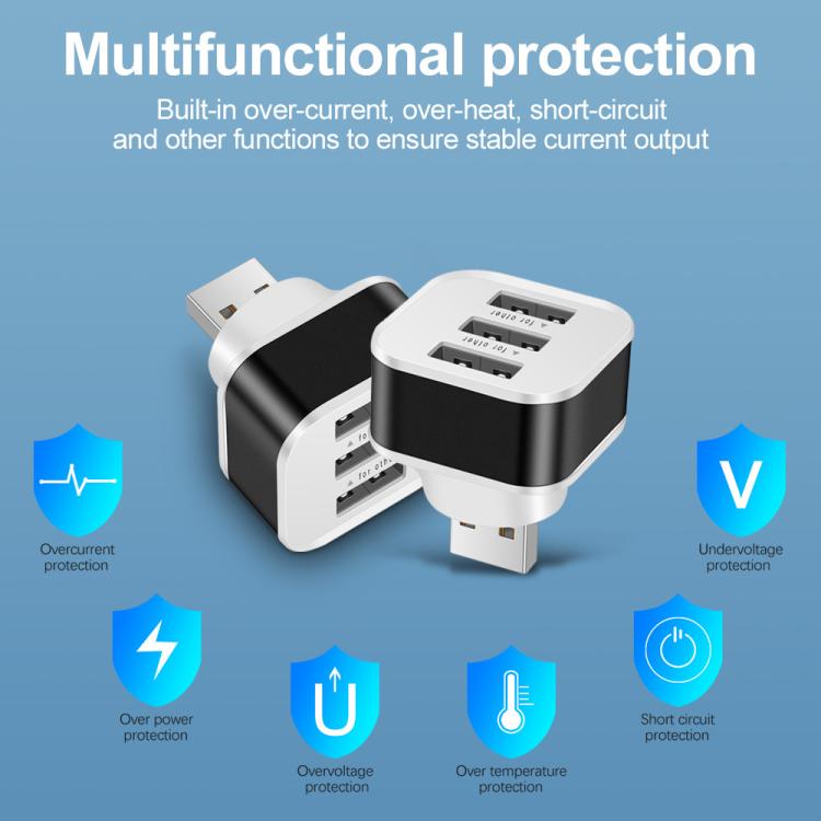 Expansor de concentrador USB 2.0 de 3 puertos