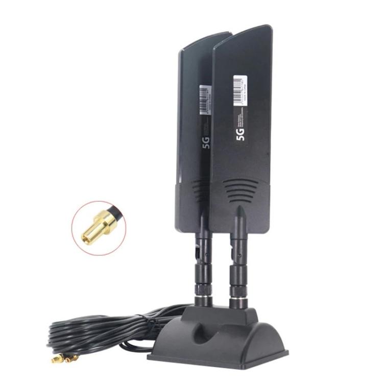 Antena externa para enrutador 5G de 42dbi, amplificador de señal WiFi de largo alcance para exteriores, SMA Male Black, TS9 Black, SMA Male White, TS9 White