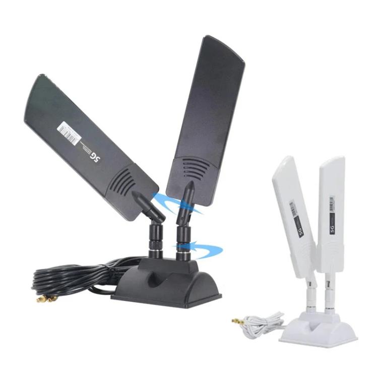 Antena externa para enrutador 5G de 42dbi, amplificador de señal WiFi de largo alcance para exteriores, SMA Male Black, TS9 Black, SMA Male White, TS9 White