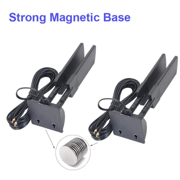 Antena externa para enrutador 5G de 42dbi, amplificador de señal WiFi de largo alcance para exteriores, SMA Male Black, TS9 Black, SMA Male White, TS9 White