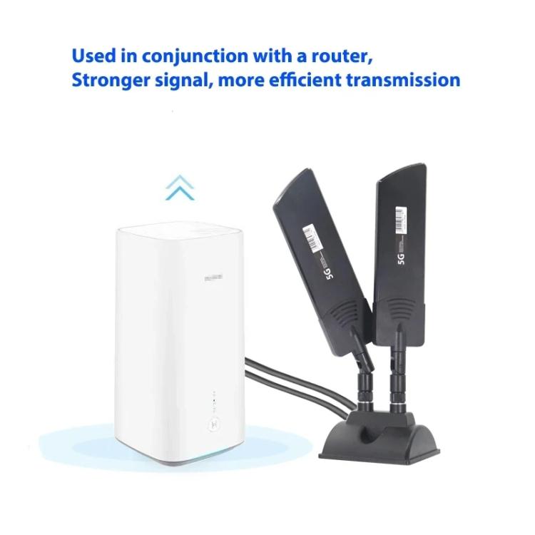 Antena externa para enrutador 5G de 42dbi, amplificador de señal WiFi de largo alcance para exteriores, SMA Male Black, TS9 Black, SMA Male White, TS9 White