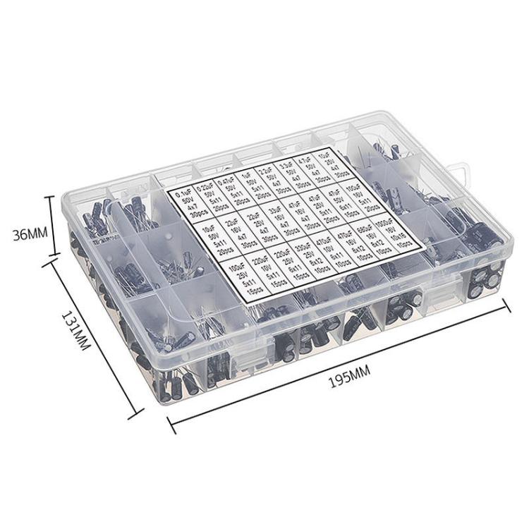 Especificaciones de los kits de condensadores electrolíticos de 0,1 uF a 1000 uF 24, Electrolytic Capacitor Kits