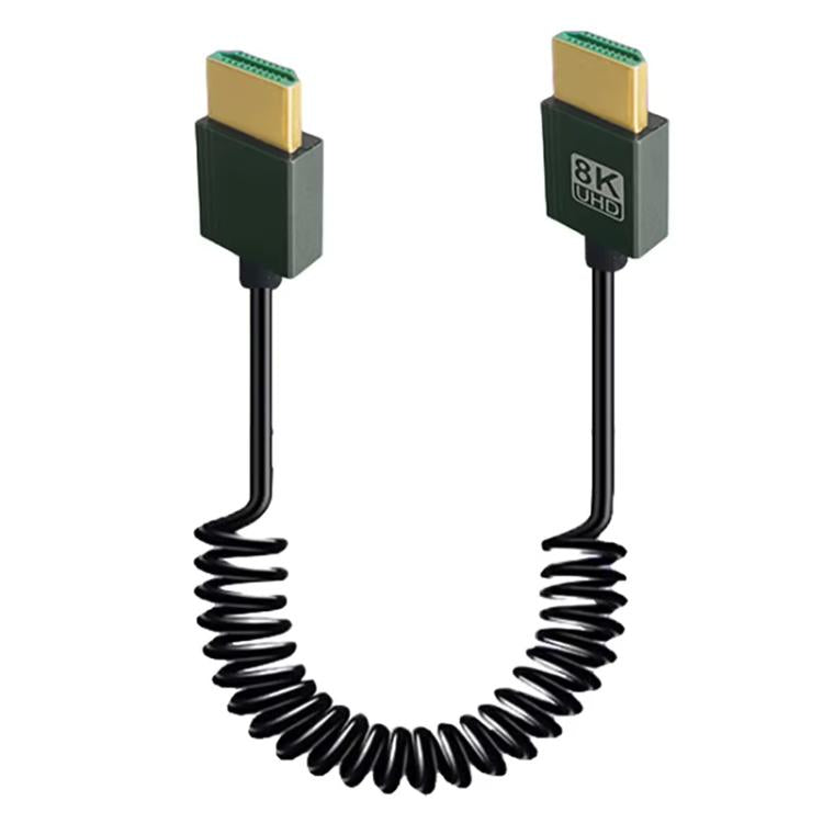 Cable HDMI 2.1 de resorte de 8K y 60 Hz, 0,5 m de longitud, Straight Head, Right Bend, Left Bend, Positive Bend, Reverse Bend, Micro HDMI To HDMI Straight, Micro HDMI Left Bend, Micro HDMI Right Bend, Micro HDMI Positive Bend, Micro HDMI Reverse Bend  ...