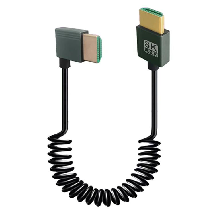 Cable HDMI 2.1 de resorte de 8K y 60 Hz, 0,5 m de longitud, Straight Head, Right Bend, Left Bend, Positive Bend, Reverse Bend, Micro HDMI To HDMI Straight, Micro HDMI Left Bend, Micro HDMI Right Bend, Micro HDMI Positive Bend, Micro HDMI Reverse Bend  ...
