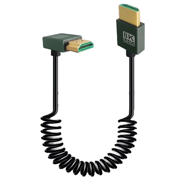 Cable HDMI 2.1 de resorte de 8K y 60 Hz, 0,5 m de longitud, Straight Head, Right Bend, Left Bend, Positive Bend, Reverse Bend, Micro HDMI To HDMI Straight, Micro HDMI Left Bend, Micro HDMI Right Bend, Micro HDMI Positive Bend, Micro HDMI Reverse Bend  ...