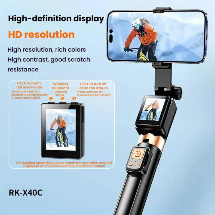 Palo selfie con espejo de pantalla para teléfono móvil, visualización en tiempo real, trípode para fotos traseras en vivo
