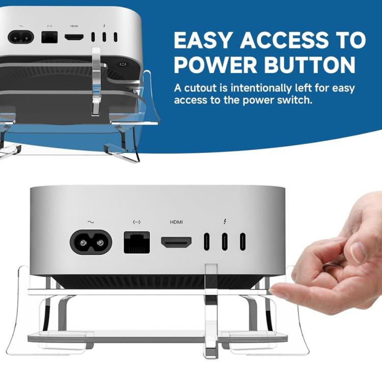 Soporte de almacenamiento acrílico para escritorio MAC Mini M4, For MAC Mini M4