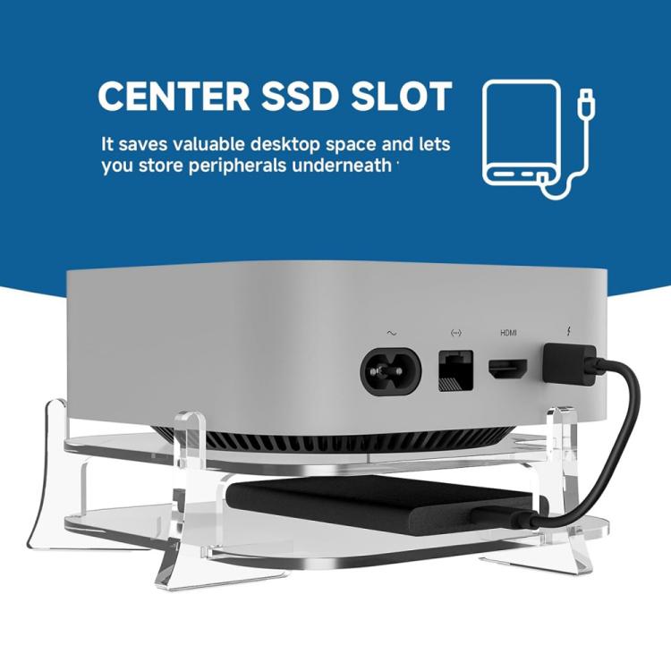 Soporte de almacenamiento acrílico para escritorio MAC Mini M4, For MAC Mini M4