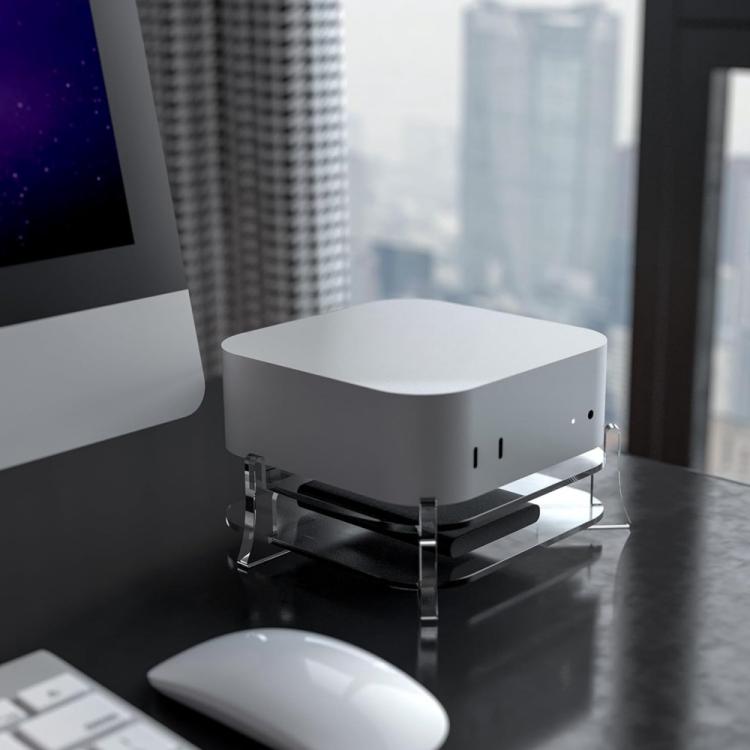 Soporte de almacenamiento acrílico para escritorio MAC Mini M4, For MAC Mini M4