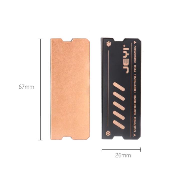 JEYI - Disipador de calor de cobre puro de grafeno para memoria de portátil (2 unidades/paquete) para DDR5, DDR4 y DDR3