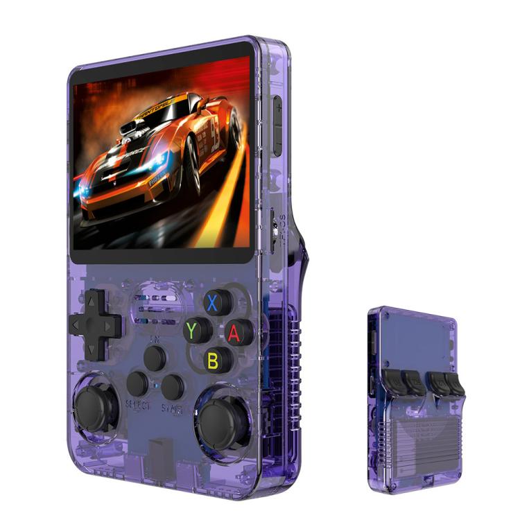 Consola de juegos portátil retro R36S con sistema Linux, pantalla de 3,5 pulgadas y una sola tarjeta TF., 64G, 128G
