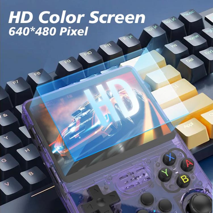 Consola de juegos portátil retro R36S con sistema Linux, pantalla de 3,5 pulgadas y una sola tarjeta TF., 64G, 128G