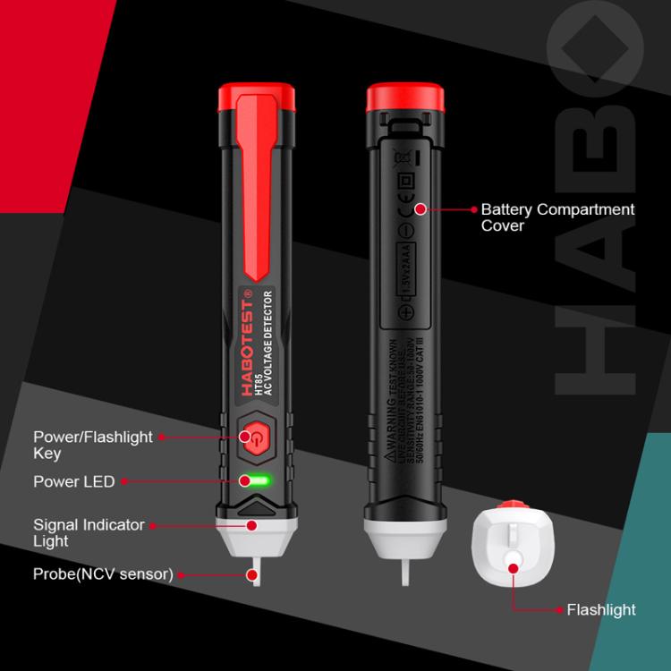 Detector de voltaje CA HABOTEST HT85, HT85
