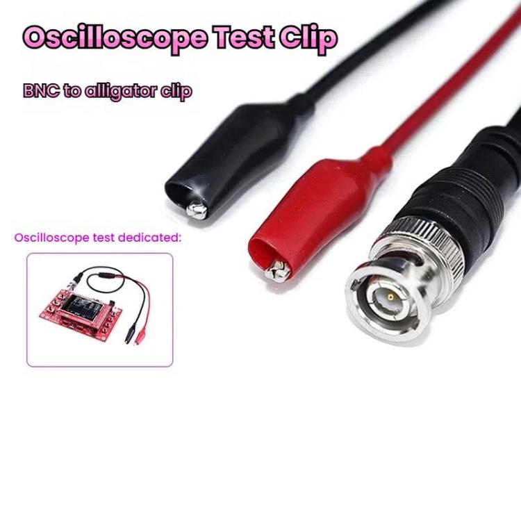 Cable de prueba de señal Q9 para sonda de osciloscopio con conector BNC macho a 2 pinzas de cocodrilo, 0.5m, 1m, 1.5m