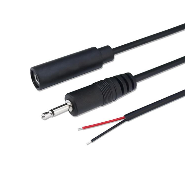 Cable mono de 2 pines AUX de un solo cabezal Cable de alimentación de audio para altavoz Cable de audio, longitud: 25 cm, 2.5mm Male, 2.5mm Female, 3.5mm Male, 3.5mm Female