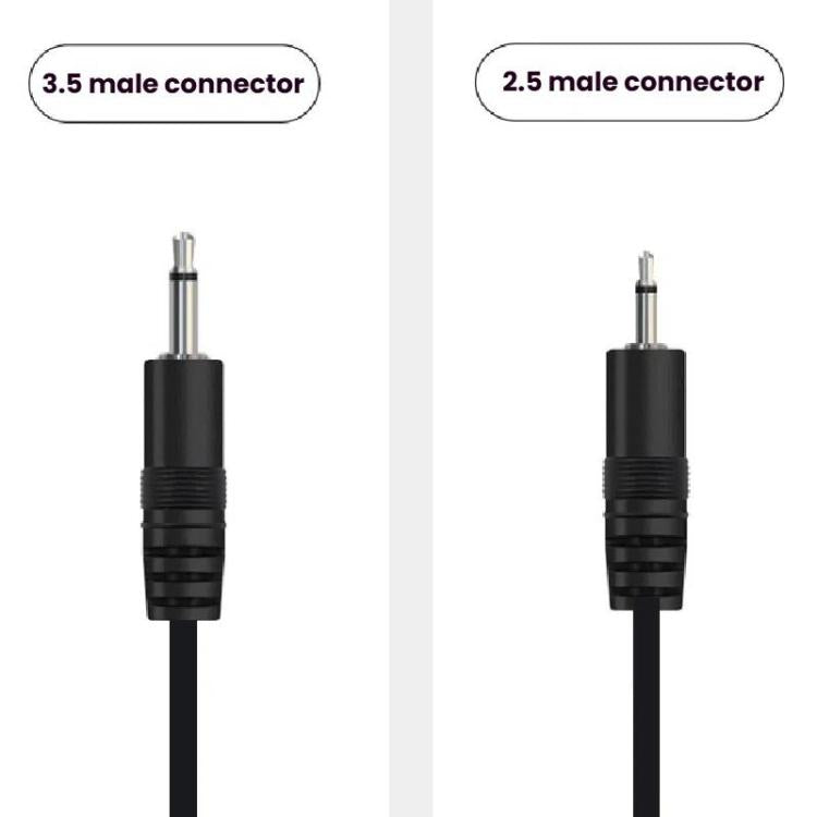 Cable mono de 2 pines AUX de un solo cabezal Cable de alimentación de audio para altavoz Cable de audio, longitud: 25 cm, 2.5mm Male, 2.5mm Female, 3.5mm Male, 3.5mm Female