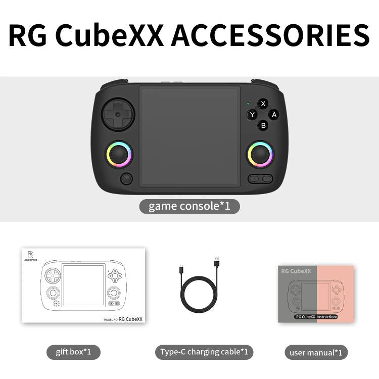 Consola de juegos portátil ANBERNIC RG CubeXX con pantalla IPS de 3,95 pulgadas, compatible con WiFi, Bluetooth y Linux de 64 bits., 32G+64G, 32G+128G, 32G+256G