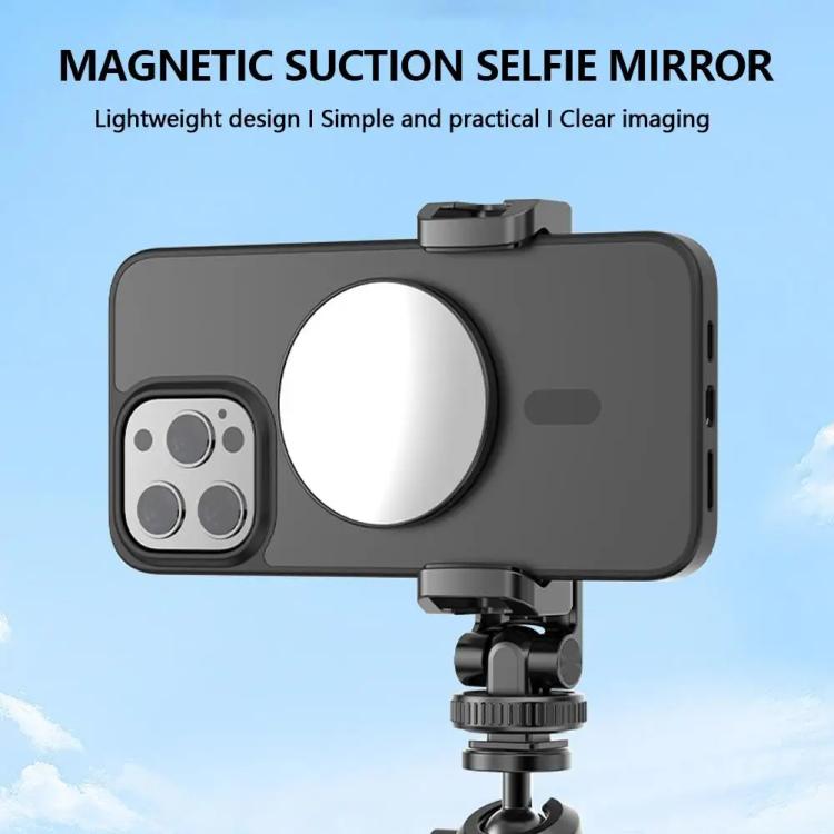 Espejo magnético para selfies HEPAIL 101D-A para teléfono móvil, espejo convexo trasero con asistencia para fotos HD Magsaef