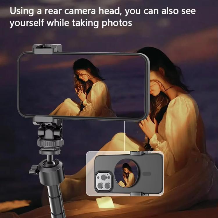 Espejo magnético para selfies HEPAIL 101D-A para teléfono móvil, espejo convexo trasero con asistencia para fotos HD Magsaef