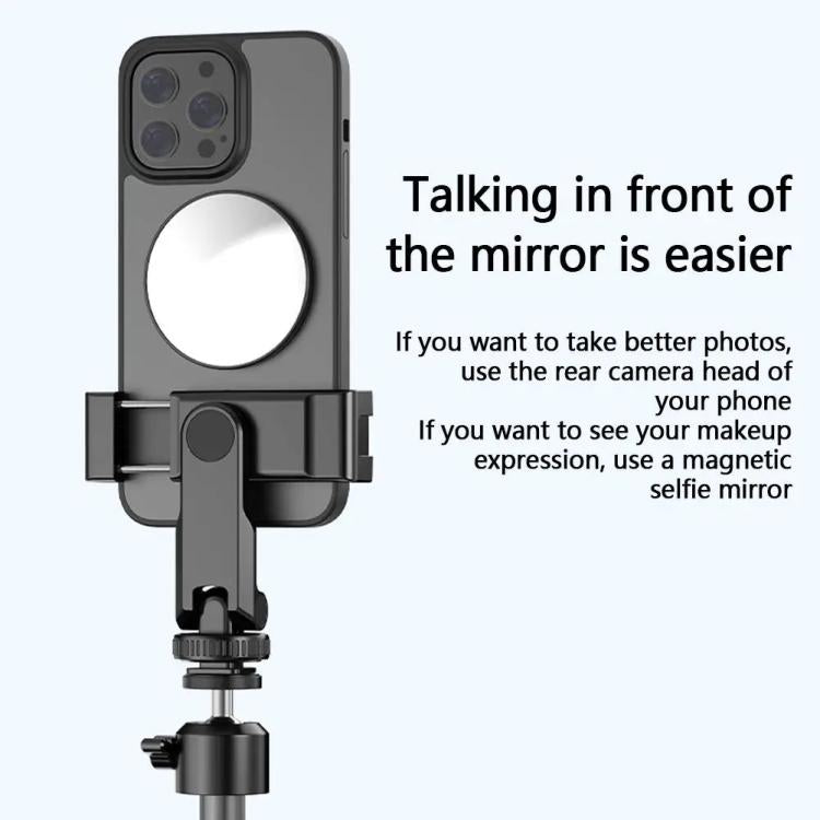Espejo magnético para selfies HEPAIL 101D-A para teléfono móvil, espejo convexo trasero con asistencia para fotos HD Magsaef