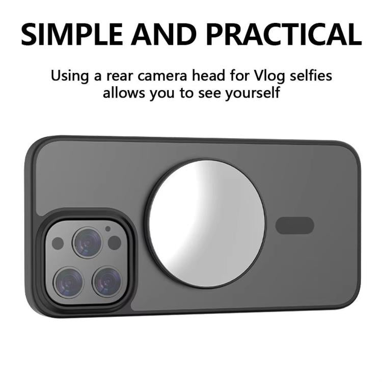 Espejo magnético para selfies HEPAIL 101D-A para teléfono móvil, espejo convexo trasero con asistencia para fotos HD Magsaef