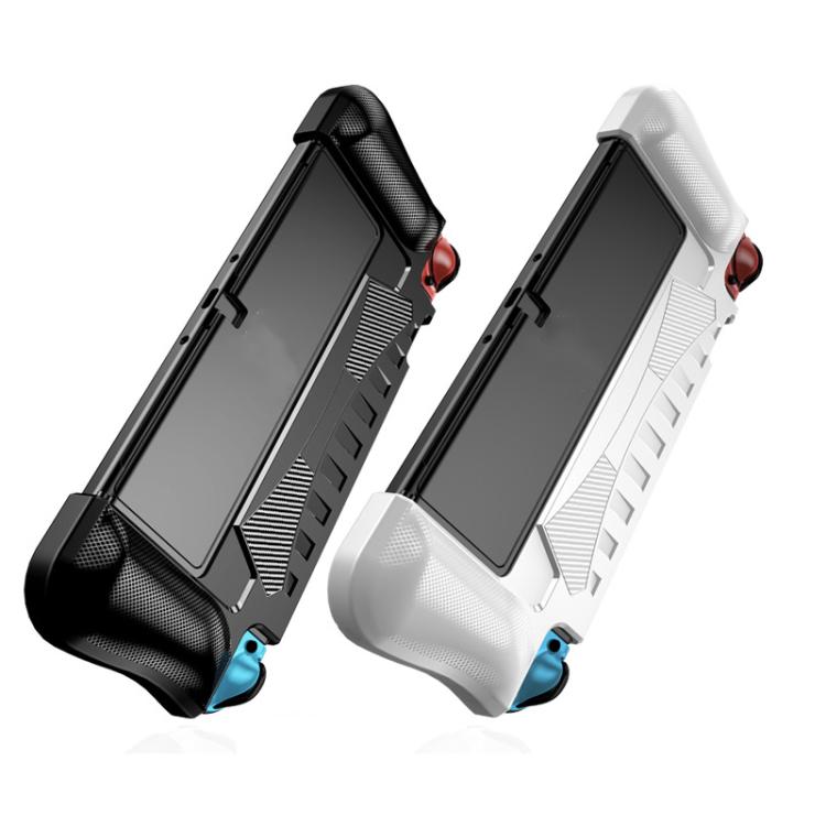 Funda protectora de TPU integrada para consola Switch OLED con 2 ranuras para tarjetas de juego.