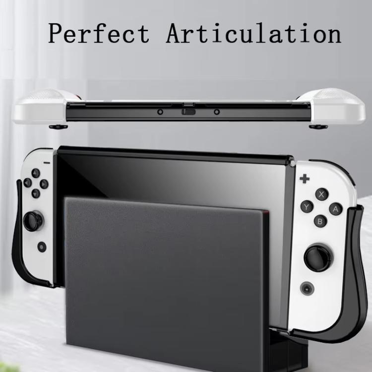 Funda protectora de TPU integrada para consola Switch OLED con 2 ranuras para tarjetas de juego.