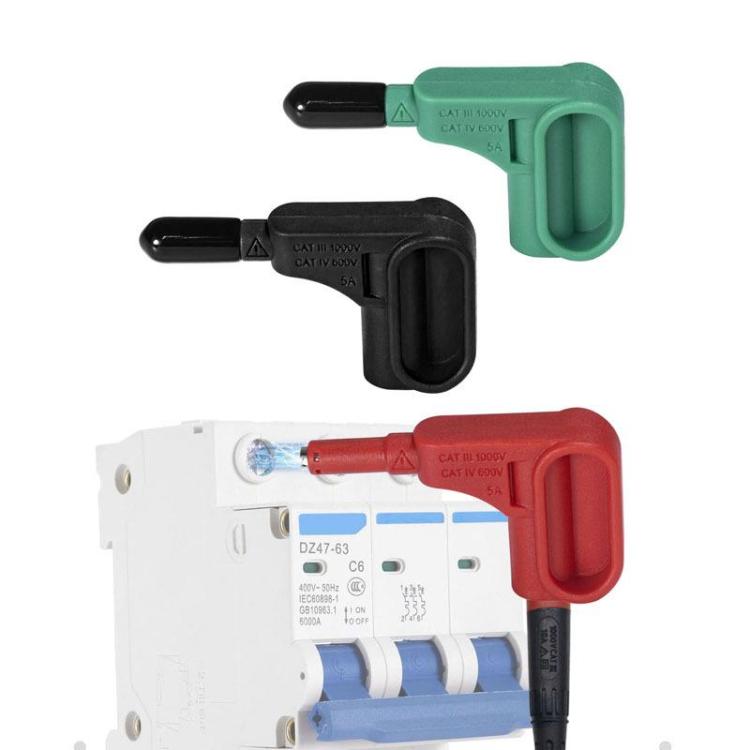 Terminal de cabezal de succión magnética sin soldadura para multímetro de 4 mm, Red, Black, Green