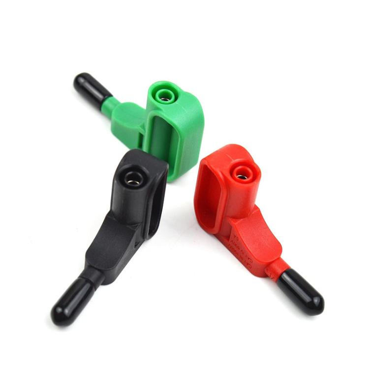 Juego de 3 terminales de cabezal magnético de succión sin soldadura para multímetro de 4 mm, Red+Black+Green