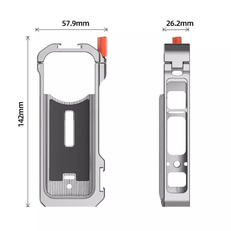 Jaula magnética de disipación de calor de metal HEPAIL para Insta360 X4, 0104