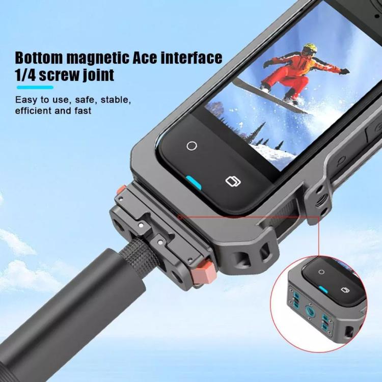 Jaula magnética de disipación de calor de metal HEPAIL para Insta360 X4, 0104