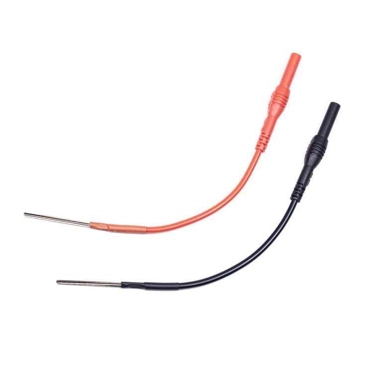 Cable adaptador para multímetro hembra de 4 mm con conector de clavija y terminal.