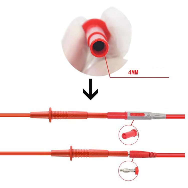 Sonda de prueba con conector banana de 4 mm para circuitos eléctricos y de reparación de automóviles.