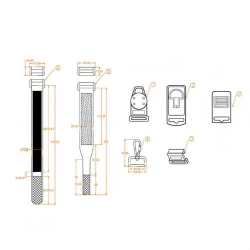 7 piezas/juego de multímetro portátil con cordón magnético colgante, 7pcs /Set