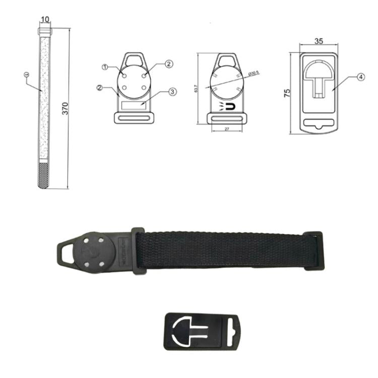 Juego de 3 multímetros digitales universales portátiles con cordón magnético, 3pcs /Set