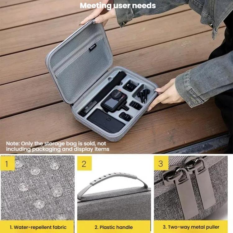 BKANO Para DJI Osmo Action 4 / 5 Pro Set Bolsa Organizadora Estuche Rígido Bolso de Mano