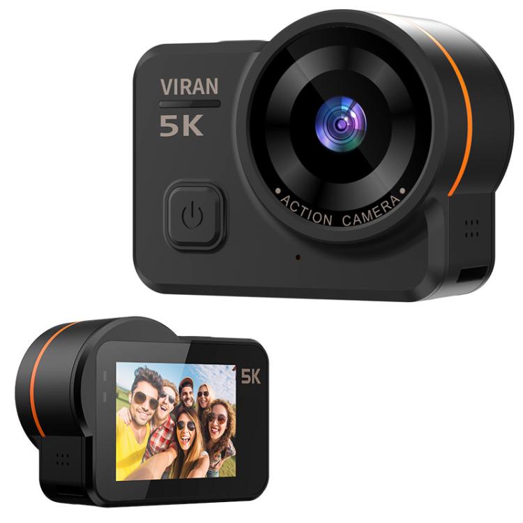 Cámara deportiva VIRAN V10 5K WiFi de 2 pulgadas con pantalla IPS, resistencia al agua IP68 y estabilización de imagen de seis ejes., V10