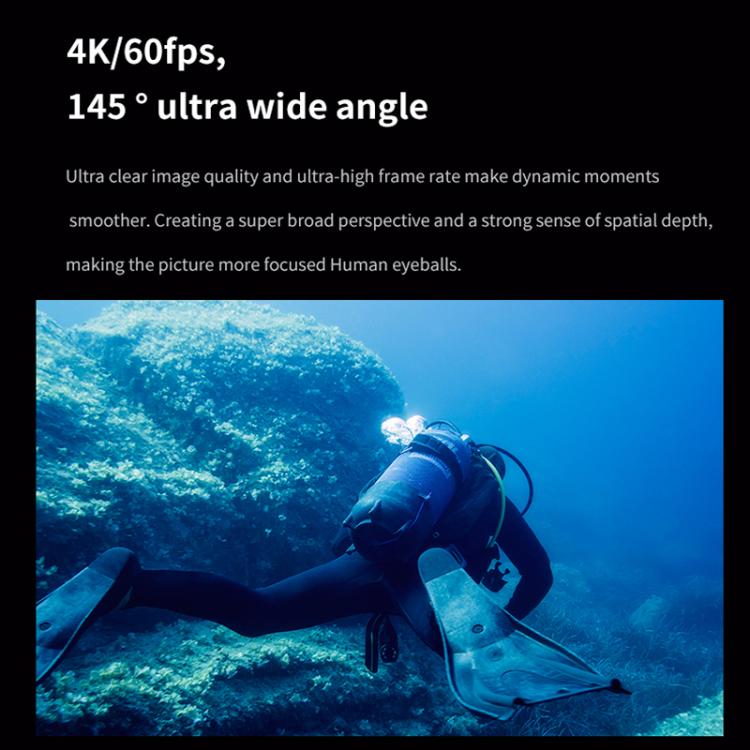 Cámara deportiva VIRAN V10 5K WiFi de 2 pulgadas con pantalla IPS, resistencia al agua IP68 y estabilización de imagen de seis ejes., V10