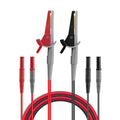 Pinza de cocodrilo para multímetro, conector banana de 4 mm, pinza para bolígrafo de prueba, pinza de prueba de silicona de 4 hilos