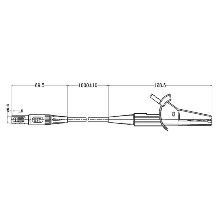 Pinza de cocodrilo para multímetro, conector banana de 4 mm, pinza para bolígrafo de prueba, pinza de prueba de silicona de 4 hilos