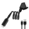 Convertidor para decodificadores, consolas de videojuegos, audio y video, HDMI To SCART, SCART To HDMI