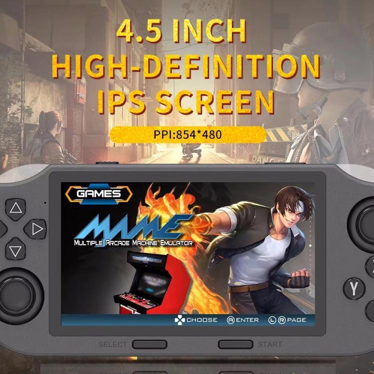 Consola de juegos portátil con pantalla IPS de 4,5 pulgadas y 64 GB de almacenamiento, con 20.000 juegos integrados., SF3000, SF3000 with 2 Handles
