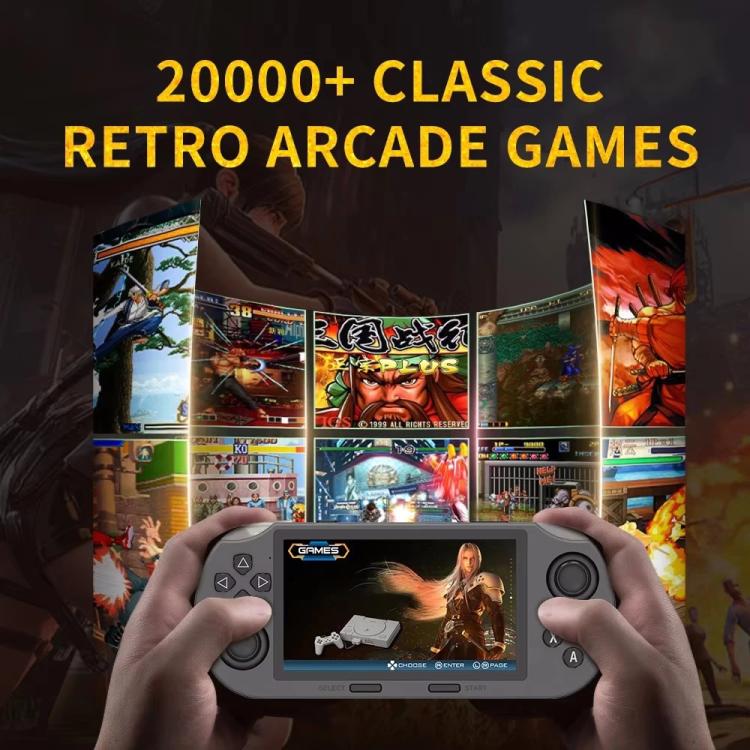 Consola de juegos portátil con pantalla IPS de 4,5 pulgadas y 64 GB de almacenamiento, con 20.000 juegos integrados., SF3000, SF3000 with 2 Handles