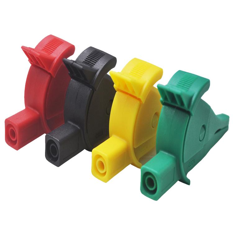 Conector banana de 4 mm, pinza de cocodrilo para multímetro, pinza para condensador aislada, pinza para lápiz de prueba