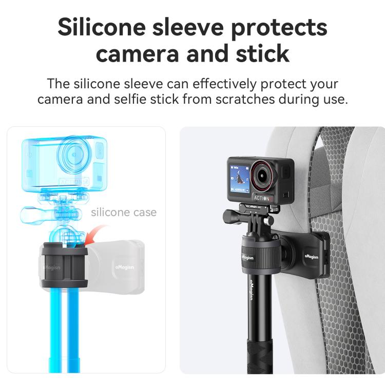 Soporte para palo selfie AMagisn, accesorio rápido para mochila de cámara de acción para Insta360 / DJI / GoPro