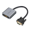 Adaptador convertidor VGA a HDMI para cable de monitor de computadora con fuente de alimentación de audio, AD014