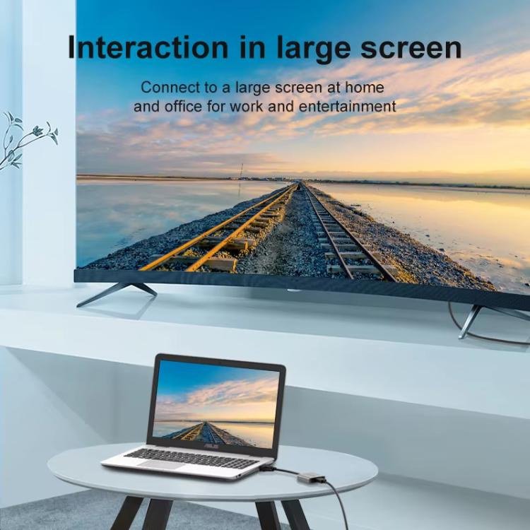 Adaptador convertidor VGA a HDMI para cable de monitor de computadora con fuente de alimentación de audio, AD014